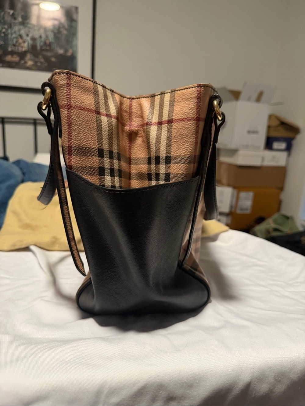 Burberry Haymarket Small Canterbury Tote Bag - Picture 11 of 15